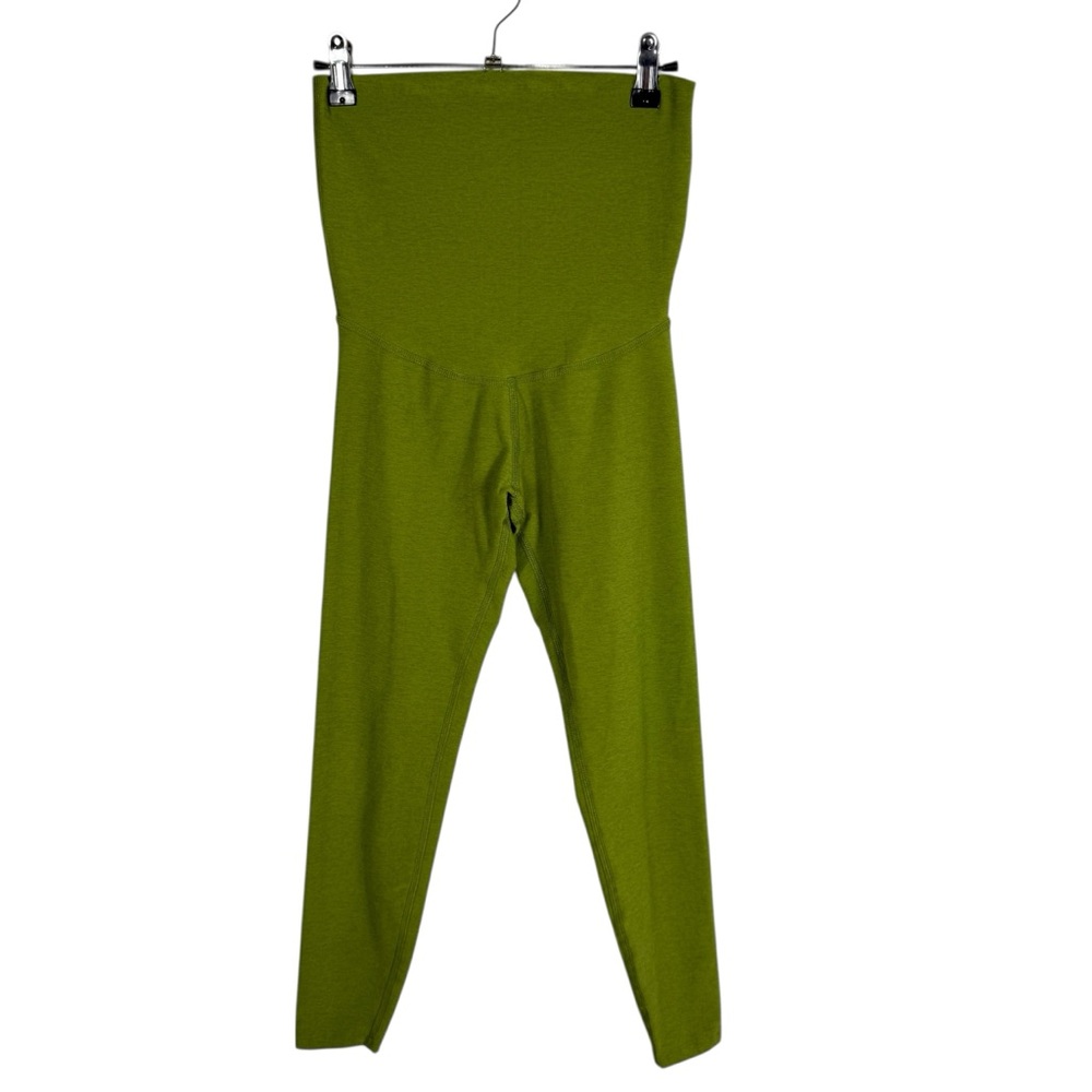 Beyond Yoga Beyond the Bump Spacedye Green Midi Maternity Leggings Sz Small